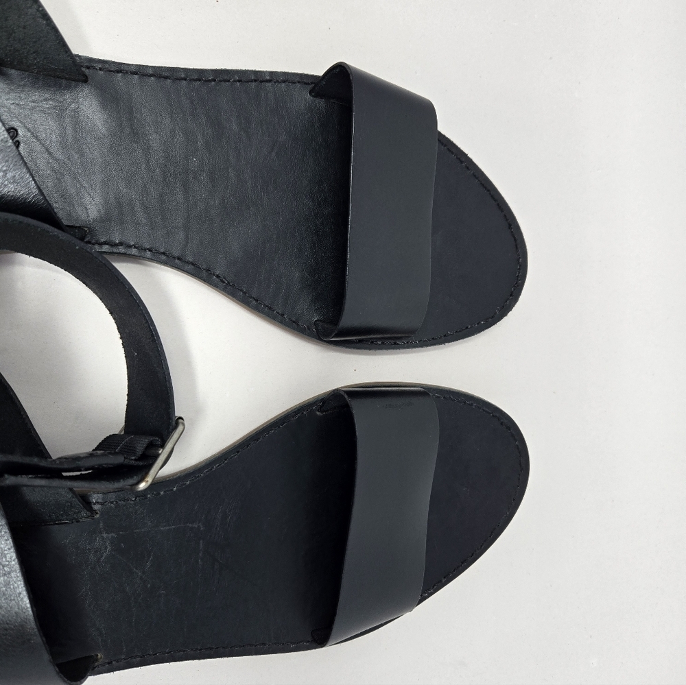 Madewell The Boardwalk Ankle Strap Womens Sandels Sz 11 Black Leather Adj. - Picture 7 of 11
